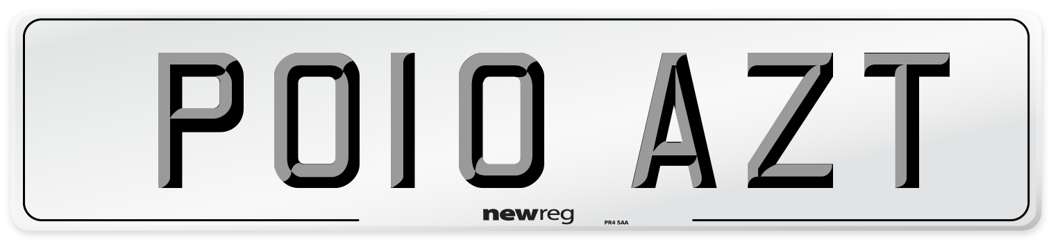 PO10 AZT Number Plate from New Reg